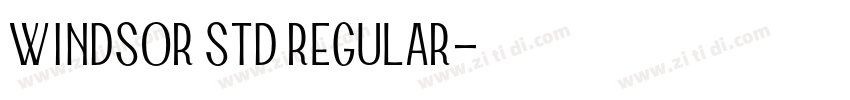 Windsor Std Regular字体转换